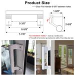 Young Dance Aluminum Sliding Glass Door Pull – 8″ White, Fits 6-5/8″ Mounting Holes – Perfect for Patio Doors