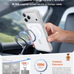 TORRAS Magnetic Shockproof for iPhone 17 Pro Case, Camera Control, Compatible with MagSafe, Military-Grade Protection, Stronger Slim Translucent Phone Case for iPhone 17 Pro, Silver White