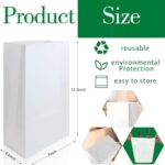 BadenBach 50 Pack 12 Lb White Paper Lunch Bags, 12.5″ x 7″ x 4.3″ Large Bread Bags Bulk, Heavy Duty kraft Paper Sacks for Grocery Wrapping, Retail Shopping, Bakery, Party Favors