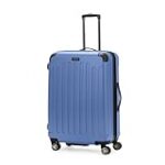 Kenneth Cole REACTION Renegade Luggage Expandable 8-Wheel Spinner Lightweight Hardside Suitcase, Periwinkle Blue, 28-Inch Checked