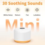 Soothing Sounds White Noise Machine Portable Sleep Machines with 30 Relaxing Sounds 12 Color Options 5 Adjustable Brightness 32 Volume Levels 4 Timer for Baby and Adult Perfect for Home Travel Office