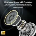 TOZO T6 Wireless Earbuds, IPX8 Waterproof Ear Buds, Stereo Bass Sound Bluetooth 5.3 Headphones in Ear, 50 Hours Playtime Earphones, Wireless Charging Case, Custom 32 EQ via APP