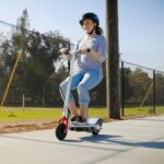 Razor E200S Electric Scooter – 8″ Air-filled Tires, 200-Watt Motor, Up to 12 mph and 40 min of Ride Time, White