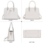 Qiyuer Purse For Womens Purses And Handbags Satchel Wallet Sets Work Tote Bags White