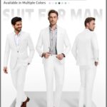 Men’s Suit Tencel Linen Two Piece Slim Fit Summer White Grooms Wedding Prom Dress Tuxedo Suits for Men Blazer Pants Set XS