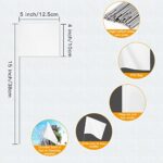 IKAYAS 4 * 5 * 15 Inch PVC Small Lawn Marking Flags – 30 Pack, Garden, Survey, Irrigation, Landscape Flags (White)