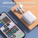 Yunseity Noise Cancelling Earbuds, V77 Bluetooth 5.3 in Ear Headphones with 80 Hours Standby, Touch Control Bass Stereo Sports Earbuds with Charging Case & Power Display