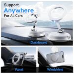 ANDERY Car Phone Holder for Magsafe [78+LBS Strongest Suction & 2400gf Magnetic] 360° Adjustable Car Phone Mount, Phone Holders for Your Car for iPhone 17-12 Pro Max Plus Air, White