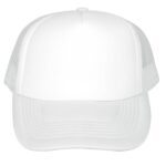 Gelante Sublimation Blank Trucker Hats – Polyester Foam Mesh Snapback Baseball Cap G003-1PC-White
