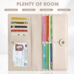 Anikathy Womens Wallet, Rfid Wallets for Women,Slim Thin Credit Card Holder Organizer Purse,PU Leather Cute Long Bifold Clutch Cash Wallet with Zipper Coin Pocket,Ladies Gift,White Floral Print X