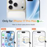 FNTCASE for iPhone 17 Pro Max Case: [Compatible with Magsafe] Translucent Matte Cases with [Full Camera Protection] [Screen Protector] Military Grade Shockproof Protective Phone Cover – White