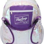Rawlings | REMIX Backpack Equipment Bag | T-Ball & Youth Softball | White/Purple