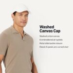 Amazon Essentials Men’s Washed Cotton Baseball Cap, White, One Size