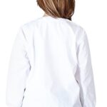 Natural Uniforms Warm Up Scrub Jacket-White-Medium