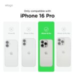 elago Compatible with iPhone 16 Pro Case, Premium Liquid Silicone Case, Full Body Protective Cover, Shockproof, Slim Phone, Anti-Scratch Soft Microfiber Lining, 6.3 inch (White)