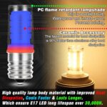 Microwave Light Bulb 120V 2W 2700K Warm White 300lm 25W E17 Intermediate Base Appliance Bulb Replacement for Microwave Oven Stove Range Hood Refrigerator 8206232A Light Bulb, Non-Dimmable, 2 Pack