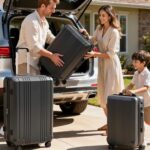 Coolife Luggage 3 Piece Set PC+ABS Hardshell Suitcases with TSA Lock, Spinner Lightweight (white, 3 piece set)